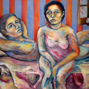 Pittura intitolato "Intimidad" da Sara Raquel Sarangello, Opera d'arte originale, Olio