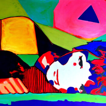 Pittura intitolato "Relax  inspired by…" da Sara Raquel Sarangello, Opera d'arte originale, Acrilico