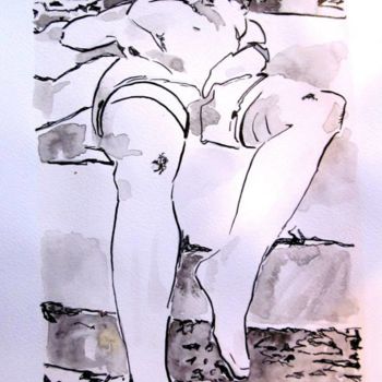 Dibujo titulada "EROTIC" por Sara Raquel Sarangello, Obra de arte original, Tinta