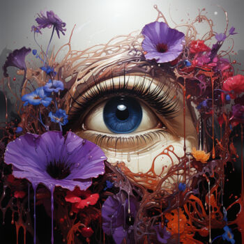 Digital Arts titled "The eye. 1" by Saras, Original Artwork, Digital Painting
