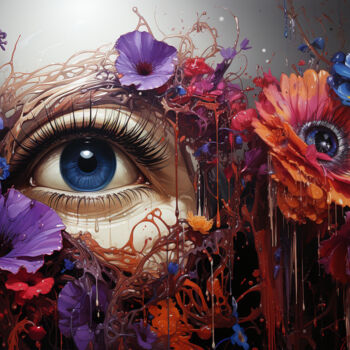 Digital Arts titled "The eye. 3" by Saras, Original Artwork, Digital Painting