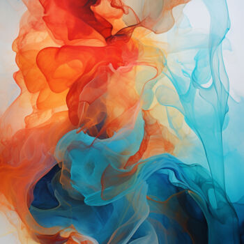 Digital Arts titled "Сolored smoke. 3" by Saras, Original Artwork, Digital Painting