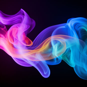 Arts numériques intitulée "Colored smoke on a…" par Saras, Œuvre d'art originale, Peinture numérique