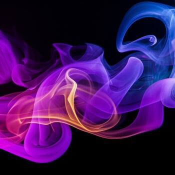 Arte digitale intitolato "Colored smoke on a…" da Saras, Opera d'arte originale, Immagine generata dall'IA