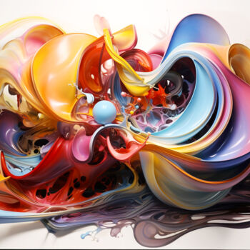 Arts numériques intitulée "Chaos and Harmony. 8" par Saras, Œuvre d'art originale, Image générée par l'IA