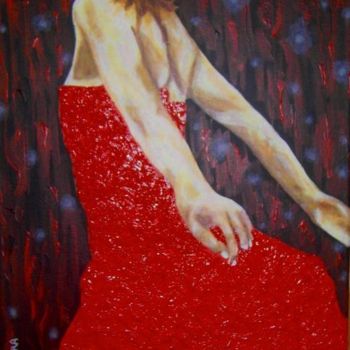 Pintura intitulada "A menina dança (est…" por Sara Vieira, Obras de arte originais, Óleo