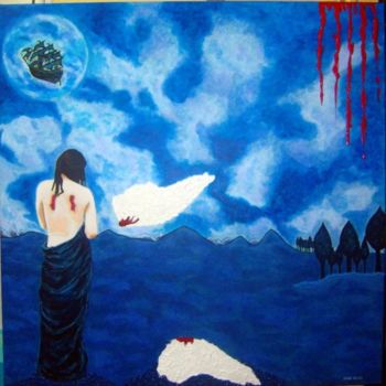 Pintura intitulada "A perda da inocência" por Sara Vieira, Obras de arte originais, Óleo