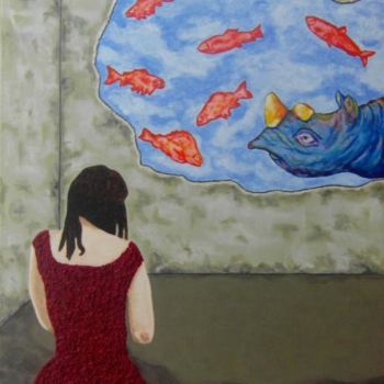 Pintura intitulada "A fuga da monotonia" por Sara Vieira, Obras de arte originais, Óleo