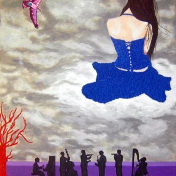 Schilderij getiteld "Musica III - A musi…" door Sara Vieira, Origineel Kunstwerk, Olie