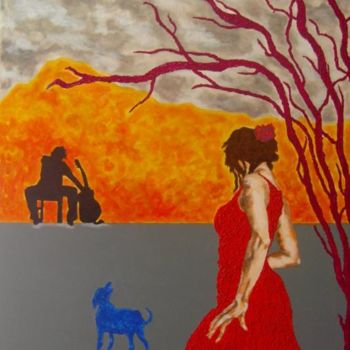 Pintura intitulada "Música IV - A Músic…" por Sara Vieira, Obras de arte originais, Óleo