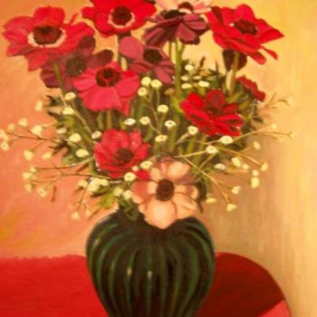 "vaso con anemoni" başlıklı Tablo Angelo Sara tarafından, Orijinal sanat