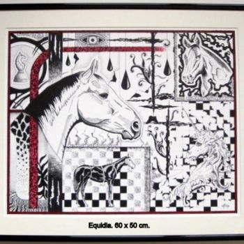 Drawing titled "Equidia." by Sarian, Original Artwork, Ink