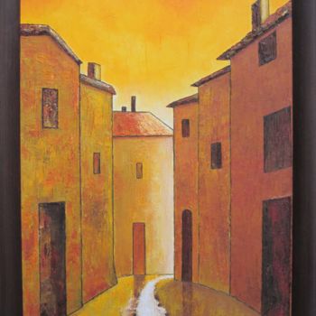 Painting titled "Ruelle" by Sarian, Original Artwork, Oil