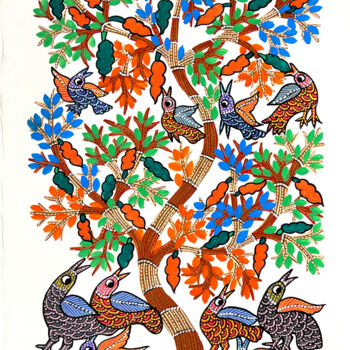 Pittura intitolato "Tree Of Life 3" da Sarita Dhurvey, Opera d'arte originale, Acrilico