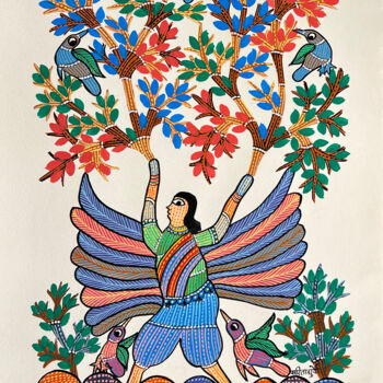 "Tree Of Life 6" başlıklı Tablo Sarita Dhurvey tarafından, Orijinal sanat, Akrilik