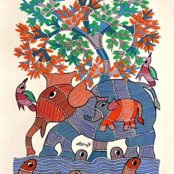 Peinture intitulée "Tree Of Life .2" par Sarita Dhurvey, Œuvre d'art originale, Acrylique