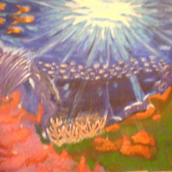 Painting titled "Underwaterview" by Sarita B, Original Artwork