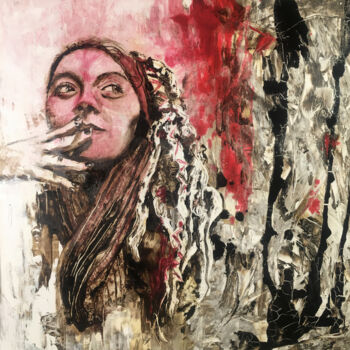 Pittura intitolato "My Dreads and I" da Sarita Nanni, Opera d'arte originale, Olio