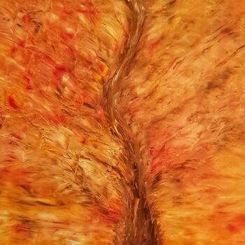 Картина под названием "The tree of life" - Raimundas Sarka, Подлинное произведение искусства, Масло
