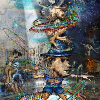 Digitale Kunst mit dem Titel "KEEP ON TURNING" von Pal Sarkozy Werner Hornung, Original-Kunstwerk