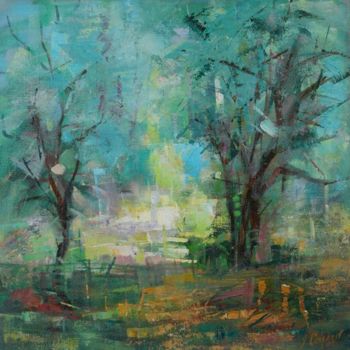 Schilderij getiteld "In the  Park" door Sarmite Caune, Origineel Kunstwerk