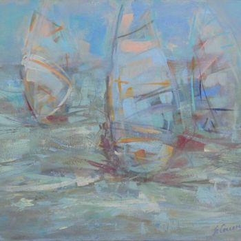 Peinture intitulée "In the Wind" par Sarmite Caune, Œuvre d'art originale
