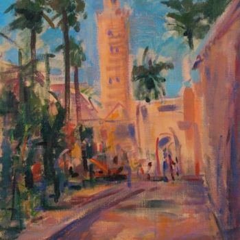 Painting titled "Marocco Marrakech" by Sarmite Caune, Original Artwork