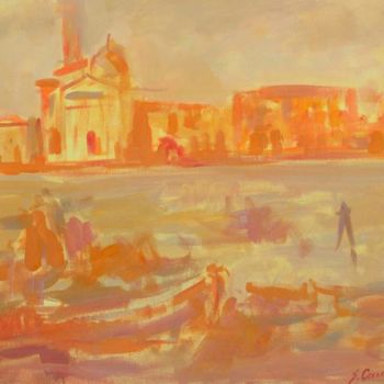 Painting titled "Sunny day in Venice" by Sarmite Caune, Original Artwork