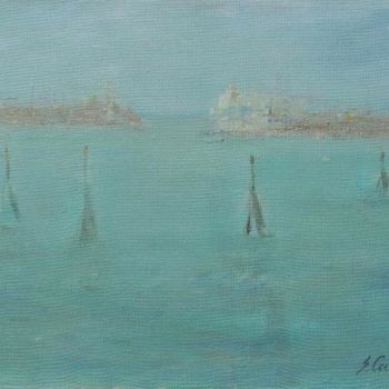 Painting titled "Due Isole della Lag…" by Sarmite Caune, Original Artwork