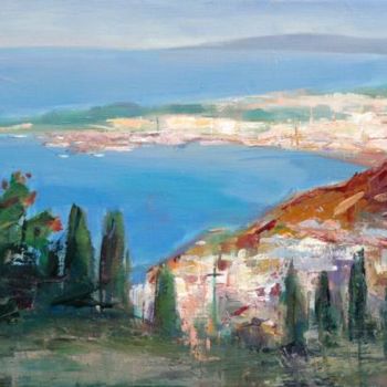 Painting titled "Sicily II" by Sarmite Caune, Original Artwork