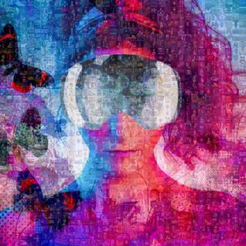 Photographie intitulée "Mosaic Girl 010" par Saro, Œuvre d'art originale, Photographie manipulée