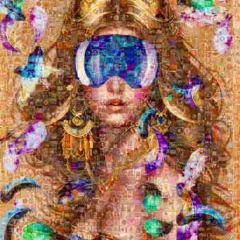 Фотография под названием "Mosaic Girl 013" - Saro, Подлинное произведение искусства, Цифровая фотография