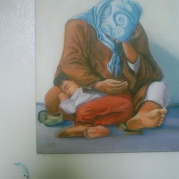 Pintura titulada "pourquoi?" por Med Talagoud, Obra de arte original