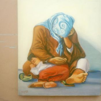 Malerei mit dem Titel "pourquoi?" von Med Talagoud, Original-Kunstwerk