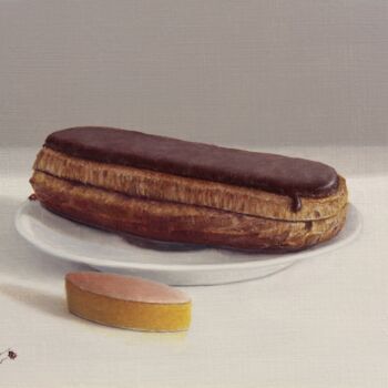 Pittura intitolato "Eclair au chocolat…" da Abdolreza Sarrafi, Opera d'arte originale, Olio