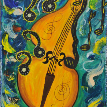 Painting titled "MUSICA" by Sasariri, Original Artwork, Acrylic