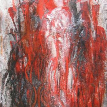 Peinture intitulée "perpetuus ignis" par Sylvie Lenfant, Œuvre d'art originale