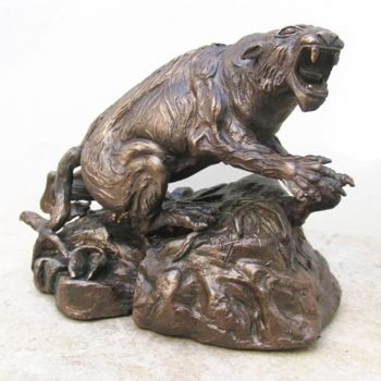Скульптура под названием "tigre" - Sara Bernocchi, Подлинное произведение искусства, Металлы