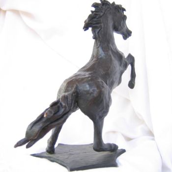 Sculpture titled "cavallo pazzo" by Sara Bernocchi, Original Artwork, Metals