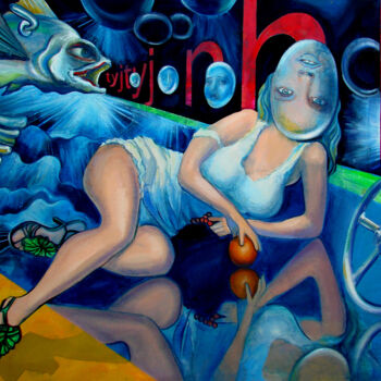 Pintura titulada "RUSALKA" por Sasha Bom, Obra de arte original, Oleo