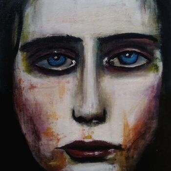 Painting titled "Tanja" by Sasha Brisac, Original Artwork, Acrylic