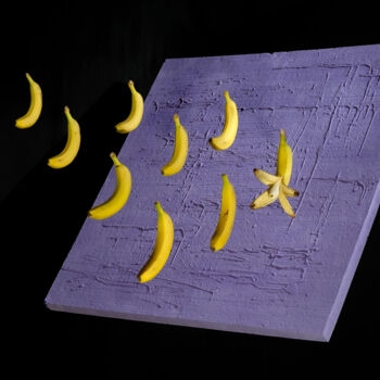 Fotografía titulada "Бананы с фиолетовым…" por Sasha Gorben, Obra de arte original, Fotografía digital Montado en Plexiglás