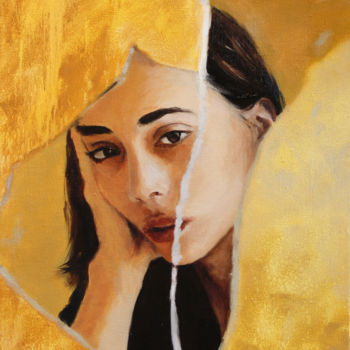 Painting titled "Fractured" by Sasha Ivanov, Original Artwork, Oil