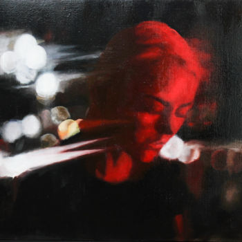 Painting titled "Red" by Sasha Ivanov, Original Artwork, Oil