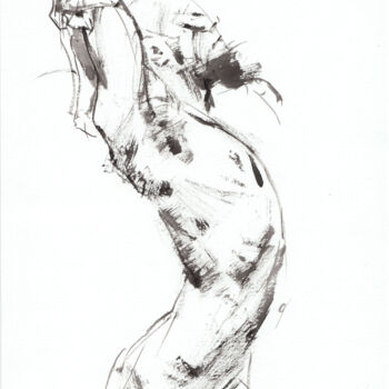 Drawing titled "Edward" by Sasha Kashanskaya, Original Artwork, Ink