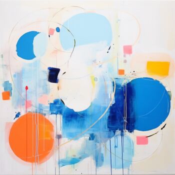 Digitale Kunst getiteld "Cerulean Blue And o…" door Sasha Robinson, Origineel Kunstwerk, 2D Digital Work