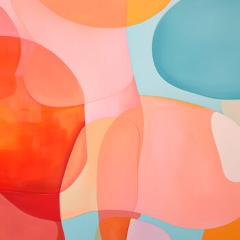 Картина под названием "Orange and Cerulean…" - Sasha Robinson, Подлинное произведение искусства, Цифровая живопись