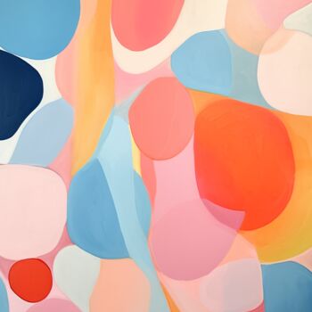 Цифровое искусство под названием "Peach Fuzz small ci…" - Sasha Robinson, Подлинное произведение искусства, Акрил