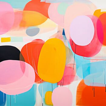 Digital Arts με τίτλο "Painting with pink…" από Sasha Robinson, Αυθεντικά έργα τέχνης, Ακρυλικό