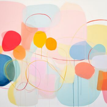 Digital Arts με τίτλο "Soft colors and air…" από Sasha Robinson, Αυθεντικά έργα τέχνης, Ακρυλικό